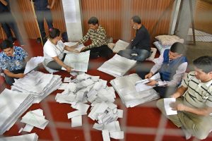 Counting ballots in Nepal